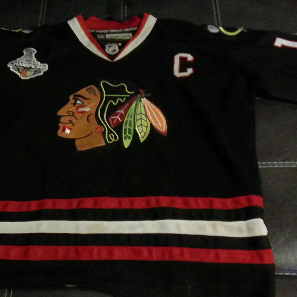JONATHAN TOEWS CHICAGO BLACKHAWKS BLACK REEBOK PREMIER JERSEY XX-Large - Picture 3 of 14